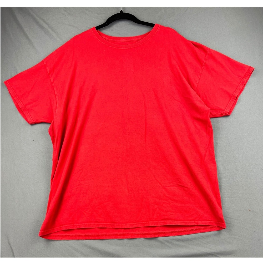 Fruit of the Loom Platinum T-Shirt Mens 2XL Short Sleeve Red Cotton Basic Good
